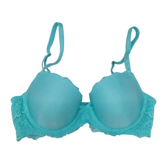 Victoria's Secret Dream Angels Push-Up Bra Size 32D Green - Picture 1 of 9